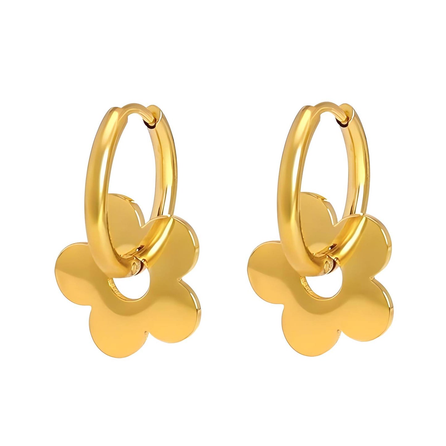 TS flowers earrings (gold)