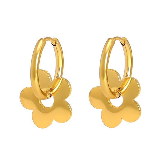 TS flowers earrings (gold)