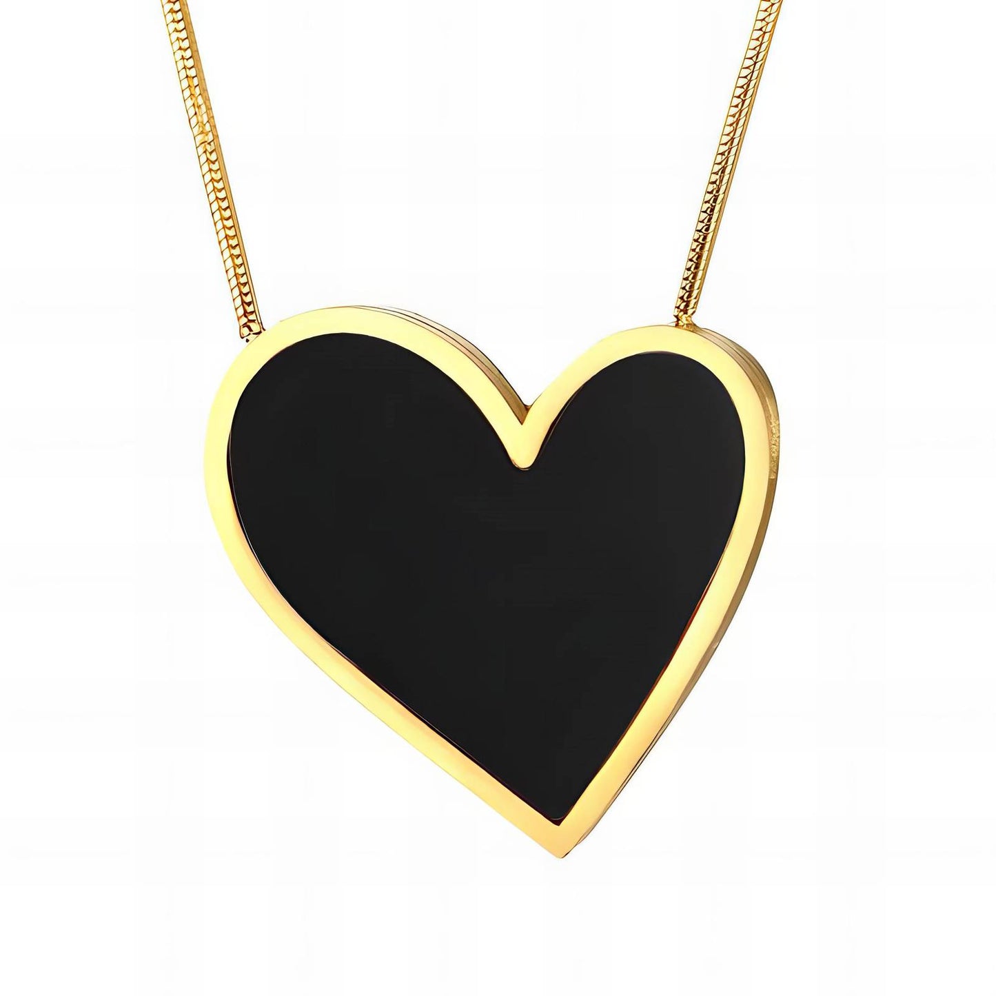 Black heart necklace