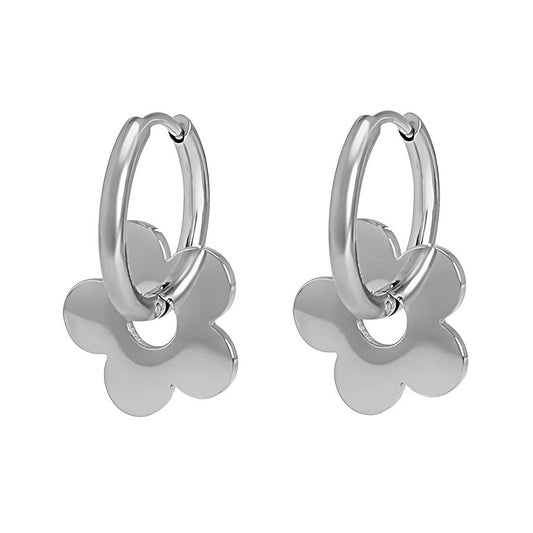 TS flowers earrings (silver)